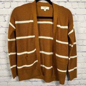 No Comment Girls' Stripe Cardigan With Pockets